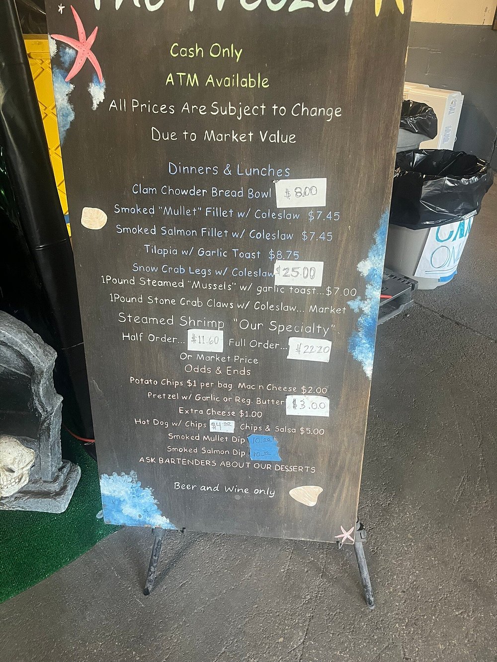Menu items